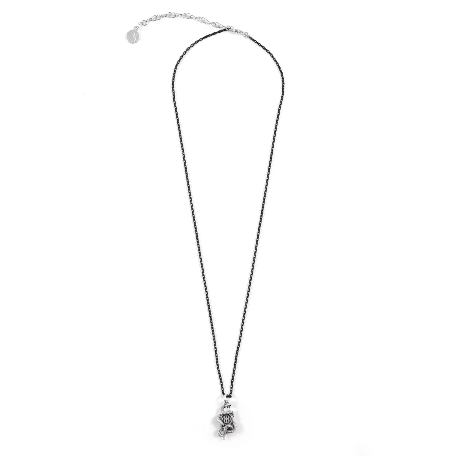 Inter IM X NOVE25 PENDENTE BISCIONE ARGENTO CON COLLANA SMALTATA^ Gioielli